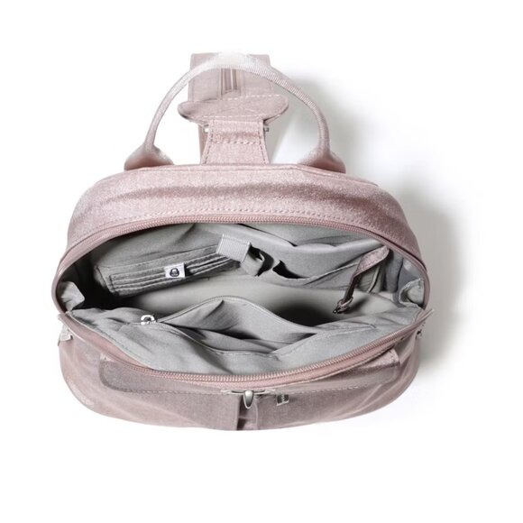 Baggallini Blush Shimmer Naples Convertible Backpack/NWT - Picture 4 of 14